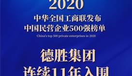 連續(xù)11年，樂山唯一！集團(tuán)上榜2020中國民營企業(yè)500強(qiáng)